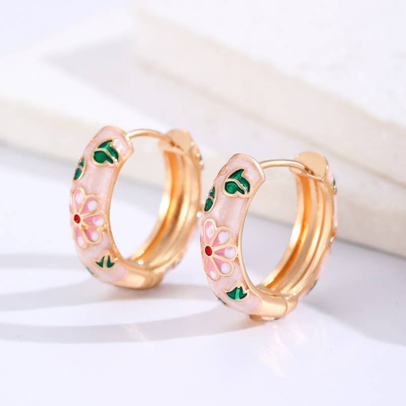 Garden Hoop Earring