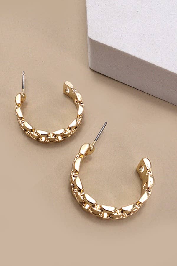 Chain Reaction Hoop Earring